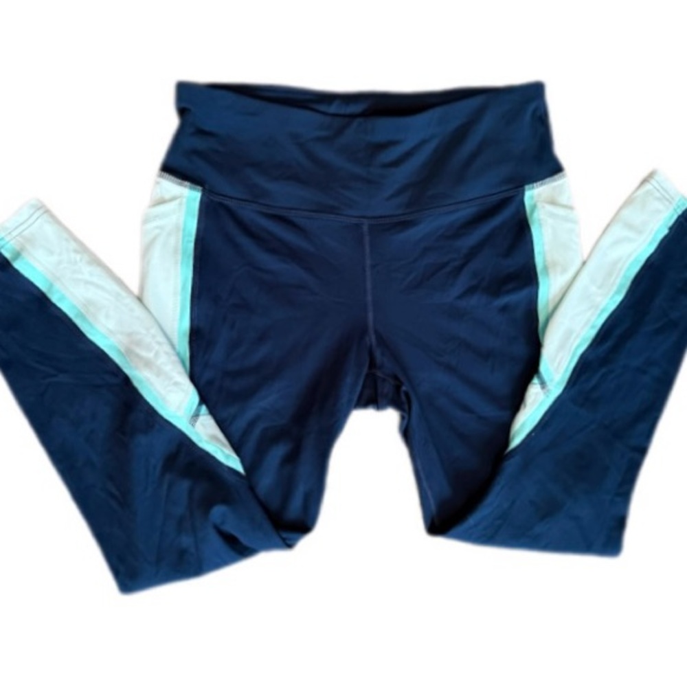 Avia Blue Colorblock High Rise Leggins Size Medium - Picture 5 of 15